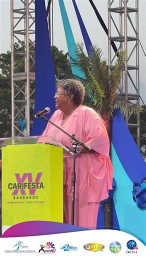 Welcome to Bridgetown! | Prime Minister Mia Amor Mottley warmly welcomed everyone to the CARIFESTA 2025 Opening Ceremony yesterday evening. A night full of culture, colour, and Caribbean pride! | CBC Barbados