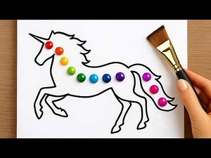 WOW! Easy Abstract Unicorn Painting Anyone Can Do!