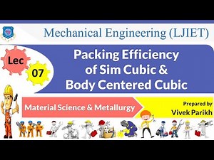 L 07 Packing Efficiency of Simple & Body Centered Cubic | Material Science & Metallurgy | Mechanical