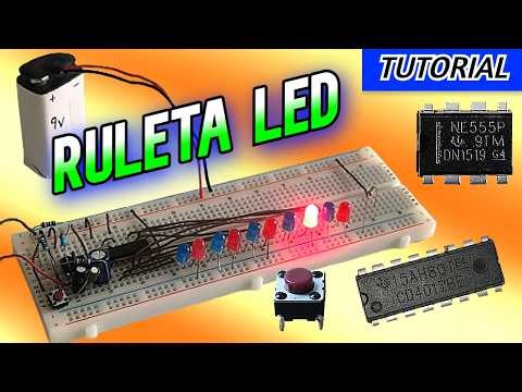 LED Roulette with NE555 and CD4017: Make your own electronic game!