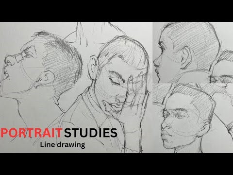 Quick head studies | Draw with me ✍️