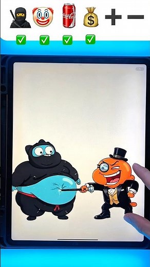 OMG 🩵Gumball Darwin 🧡with Emoji #gumball #emoji