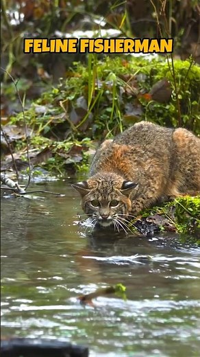 Rare Video of A Bobcat Fishing