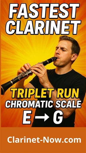 Clarinet Speed Run Lightning Fast Triplet Chromatic Scale E–G #clarinet #clarinetist #bbloops