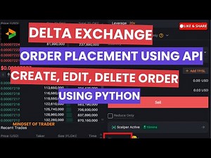 Order Placement using Delta Exchange API | Create Edit Delete Order Using Delta Exchange API