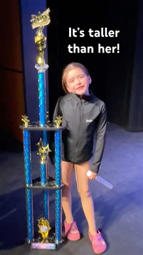 Little Girl Won The Big Trophy!