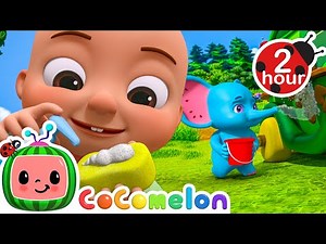 Let's Wash This Bus 🚌 CoComelon JJ's Animal Time Nursery Rhymes and Kids Songs | After School Club