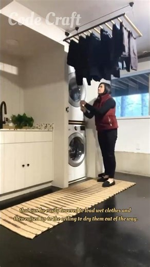 DIY Ceiling Mounted Drying Rack