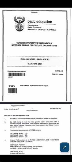 Grade 12 English HL May/June Exams #grade12 #matric #english #homelanguage #revision