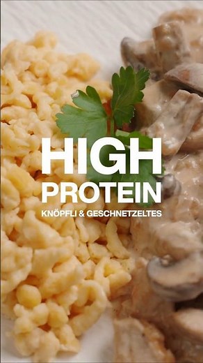 HIGH PROTEIN Knöpfli with chicken strips