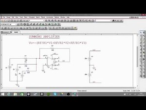 op amp summing amplifier on pspice