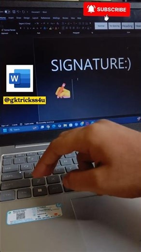 how to add signature emoji to ms word 🔥 #shorts