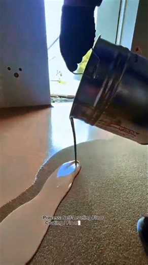 Satisfying Self-Leveling Floor Installation | Perfect Concrete Floor Finish Process