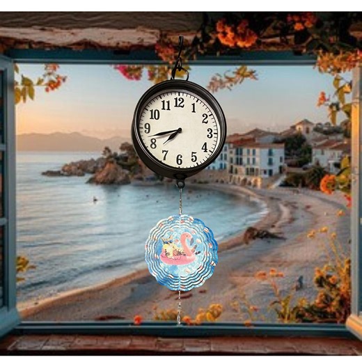 8 Inch Round Wind Spinner With Hanger and Weighted Tail - Etsy