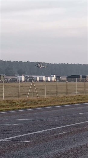 NH 90 nato helicopter about to land