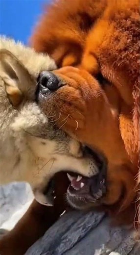 Tibetan Mastiff vs Wolf: The Ultimate Power Showdown! 🦁🐺