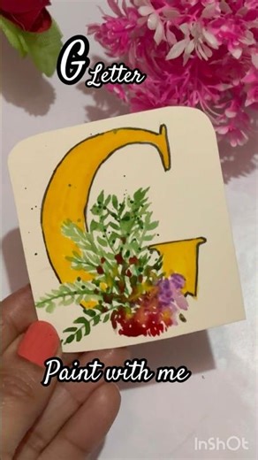 #diy#G letter art#viral #painting #shorts #‪@Artsydeepti‬