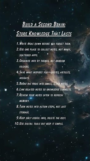 Build a Second Brain Store Knowledge That Lasts #motivation #selfconfidence #shorts