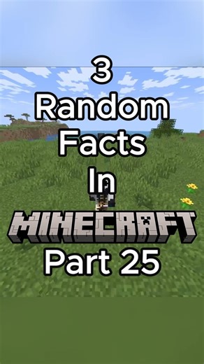 3 Random Facts In Minecraft Part 25