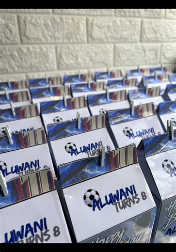 Messi Theme Milk Boxes for Birthday Celebrations