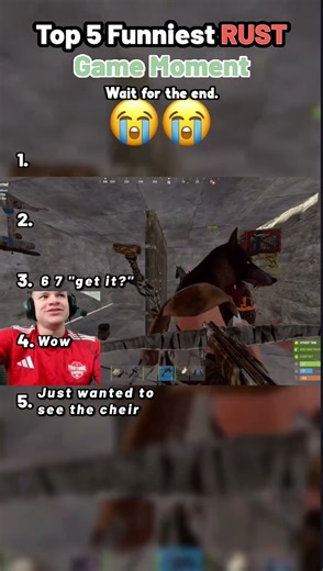 Top 5 best funny moments in RUST 😭#rust #rustgame