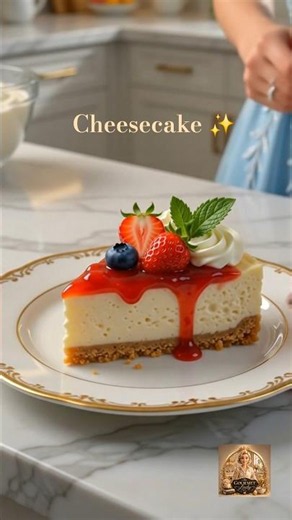 🍰✨ Creamy Homemade Cheesecake 😍 | Easy Dessert Recipe #Cheesecake #shorts #TheGourmetLady