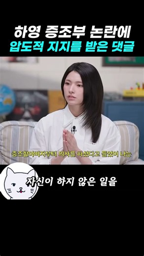 하영 증조부 논란에 압도적 지지를 받은 댓글