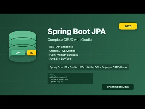 Gradle Spring Boot JPA custom query native query YouTube video description
