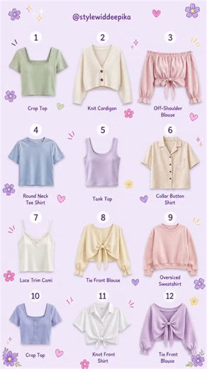 12 Cute Tops Every Girl Needs | Trendy Casual Tops Collection & Everyday Outfit Ideas ✨ #shorts