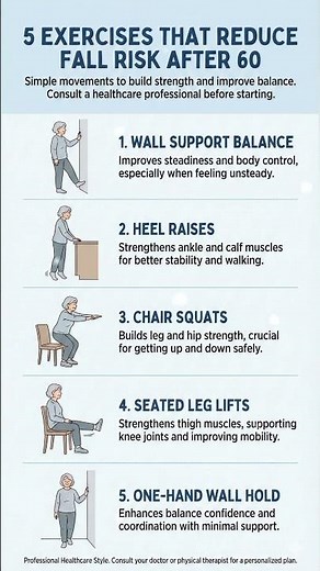 5 Exercises That Reduce Fall Risk After 60 | Exercises For Seniors