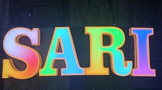 Customizable 3D RGB LED Signage Dynamic Flame Wave Effects Programmable Billboards with Unique 3D Logo Mark