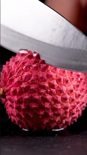 Realistic Lychee Slicing ASMR 🤤 | Juicy Fruit Sounds