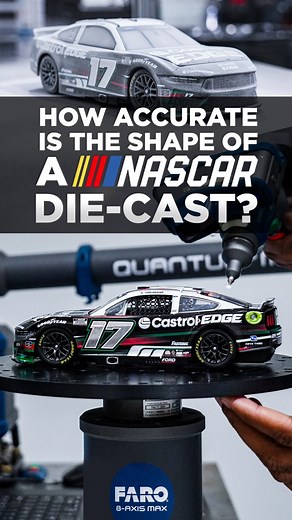 Is this TRULY a 1/24 scale die-cast car? 👀🤔Utilizing our Quantum S Max FaroArm, our quality control team discovered that Lionel Racing’s 1/24 scale Ford Mustang Dark Horse model is nearly perfect to the true 2024 Ford Mustang Dark Horse body we race on track. With the die-cast metal portions of the car measuring within thirteen thousandths (0.013) of any adjustors we’d have on our race cars, the shape of this die-cast is within the thickness of about four pieces of paper from the shape of Brad