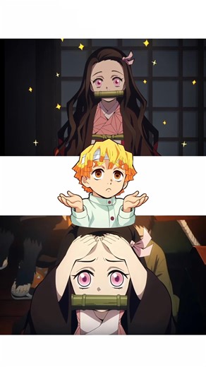 Tanjiro & Kanao 💞 | Zenitsu x Nezuko Funny Moments 😂 #shorts