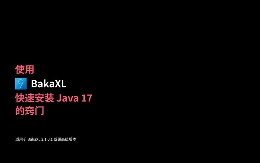 Minecraft 1.18 要来了！45 秒教你快速安装 Java 17！| BakaXL 使用指南 | 使用 BakaXL 快速安装 Java 17 的窍门