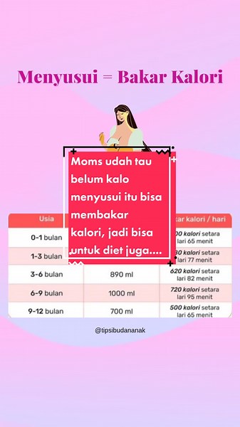 Tips Menyusui yang Mampu Bakar Kalori