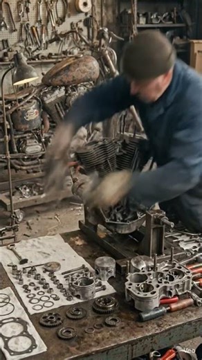 Rusty Harley-Davidson Sportster Restoration 🔧 #motorcyclerestoration#harleydavidson#viral #ytshorts