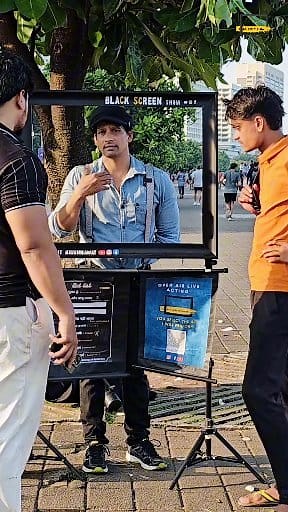 63K views · 1.1K reactions | Keep Keep moving forward. Black Screen Show | Open Air Live Acting | Marine Drive | Mumbai | Ranjit Krishnawat | Ranjit Krishnawat | Facebook