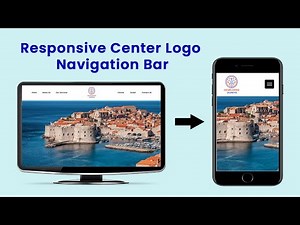 Responsive Center logo in navbar Using HTML & CSS | Center Logo Navigation | Tutorial For Beginners