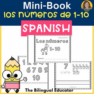The Numbers 1-10 Mini-Book in Spanish | Los Numeros de 1-10 en Español
