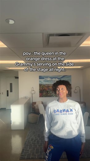 Queen in the Orange Dress at the Grammys 2026
