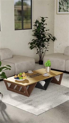 Transformable table. From coffee table to dining table #interiordesign #furniture #furnituredesign