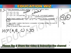 Prime factorisation of three numbers A, B and C is given below: A = (2^r × 3^p × 5^q) B = (2^p × 3^r