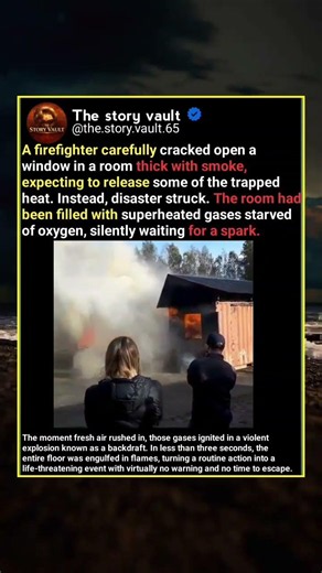 The Firefighter’s Biggest Mistake Turned Into a Deadly Explosion 😨🔥#Firefighter #Backdraft