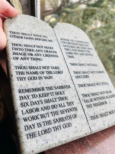 Covenant Marble & Granite Ten Commandments Mini Tablet — Decorative Religious Stone — Estate Find - Etsy