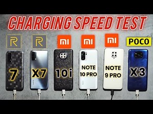 Redmi Note 10 vs Realme 7 vs Redmi Note 9 Pro vs Poco X3 vs Realme X7 vs Mi 10i MEGA Charging Test