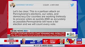 Pres. Trump made false claims about the election results and said he would ask the Supreme Court to intervene in the continuing counting of ballots: "What we need to do is be patient as our election officials count every single vote," Wendy Weiser, Vice President Democracy Program, Brennan Center for Justice at NYU Law, tells CBSN. | CBS News