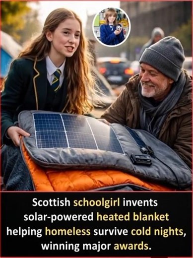 Solar Blanket Saves Homeles💫💫✨