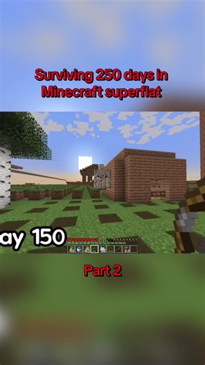 Surviving 250 Days in Minecraft Superflat Gameplay