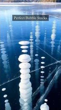 The Frozen Lake With Perfect Bubble Stacks #shorts #facts
